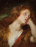 En ung kvinna som vilar sitt huvud, troligen Maria Magdalene penitent - Antoine van Dyck — vy av konstverket