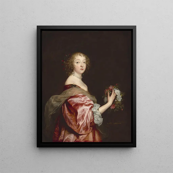 Catherine Howard Lady d'Aubigny - Antoine van Dyck — inramlat konstverk på väggen