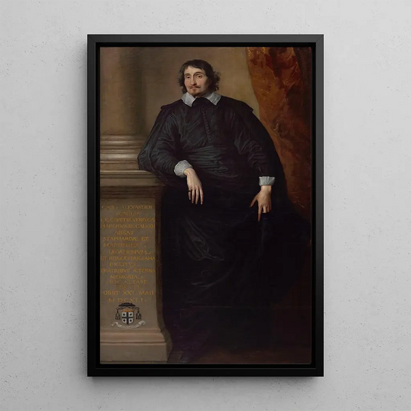 Cesare Alessandro Scaglia di Verrua abbé de Staffarda och Mandanici - Antoine van Dyck — inramlat konstverk på väggen