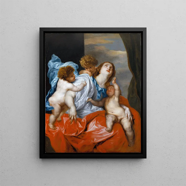 Charité - Antoine van Dyck — inramlat konstverk på väggen