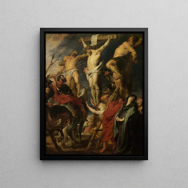 Kristus på korset Lansen - Antoine van Dyck — inramlat konstverk på väggen