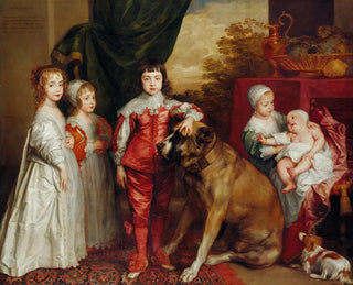 de fem äldsta av Karl I - Antoine van Dyck — vy av konstverket