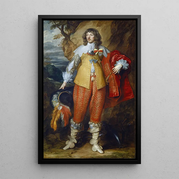 Henri II de Lorraine - Antoine van Dyck — inramlat konstverk på väggen