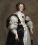 Dame à l'éventail - Antoine van Dyck — vy av konstverket