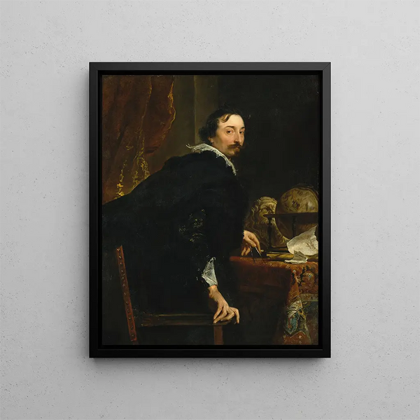 Lucas van Uffel är död 1637 - Antoine van Dyck — inramlat konstverk på väggen