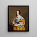 drottning Henriette Marie - Antoine van Dyck — inramlat konstverk på väggen