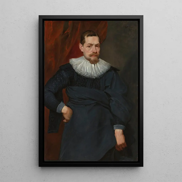 Portrait av en man - Antoine van Dyck — inramlat konstverk på väggen