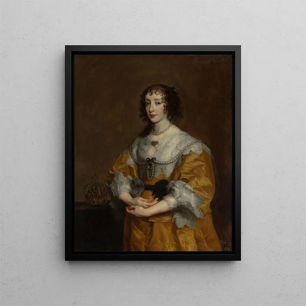 La reine Henriette Marie - Antoine van Dyck — inramlat konstverk på väggen