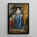 Reine Henriette Marie med Sir Jeffrey Hudson - Antoine van Dyck — inramlat konstverk på väggen