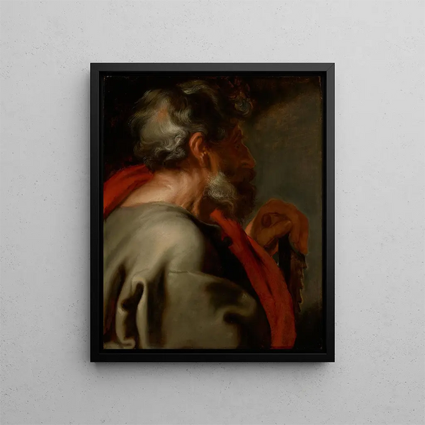 L'apôtre Simon - Antoine van Dyck — inramlat konstverk på väggen