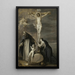 Kristus på korset som dyrkas av helgonen Dominikus och Katarina av Siena - Antoine van Dyck — inramlat konstverk på väggen