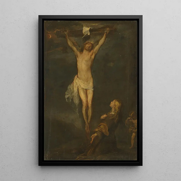 Reproduktion av målningen La Crucifixion avec sainte Rosalie - Antoine van Dyck