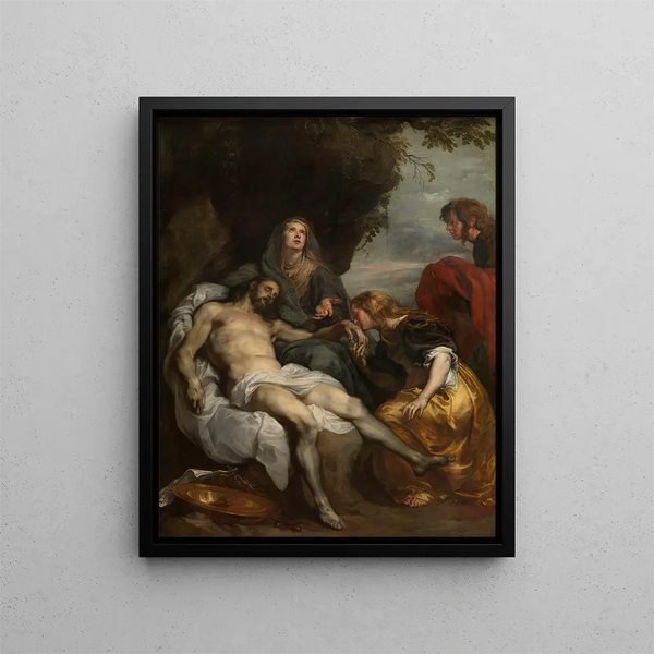 La Lamentation sur le Christ mort - Antoine van Dyck — inramlat konstverk på väggen