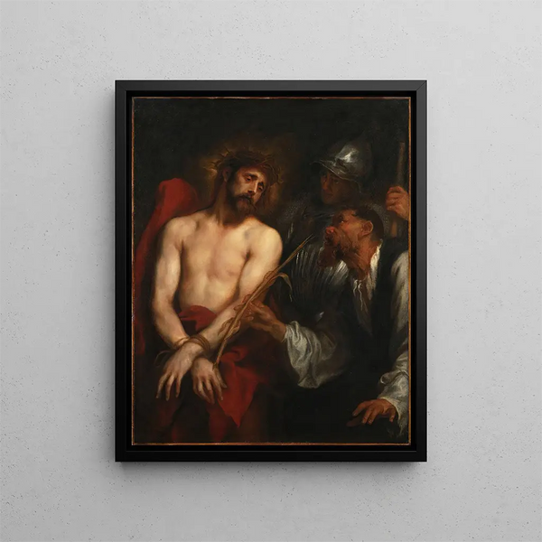 La moquerie du Christ - Antoine van Dyck — inramlat konstverk på väggen