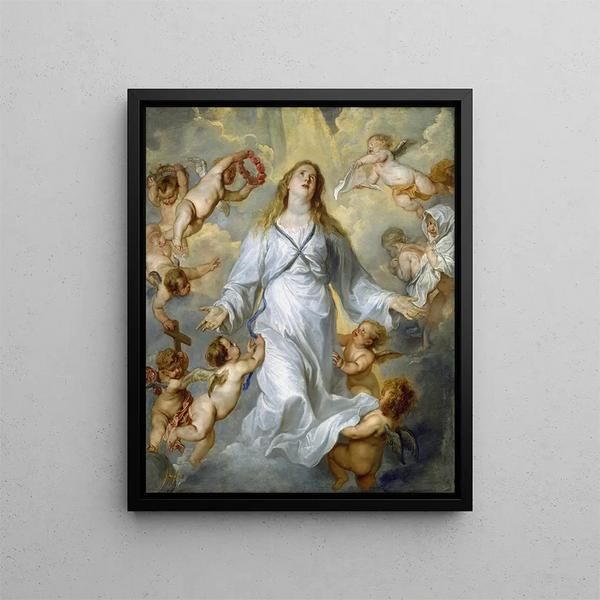 La Vierge comme intercesseur - Antoine van Dyck — inramlat konstverk på väggen