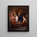 Vierge à l'Enfant avec des anges musiciens - Antoine van Dyck — inramlat konstverk på väggen