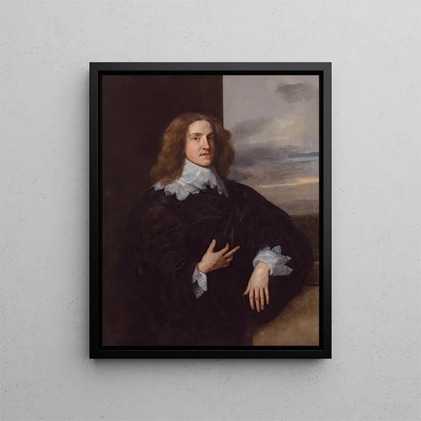 ung herre - Antoine van Dyck — inramlat konstverk på väggen