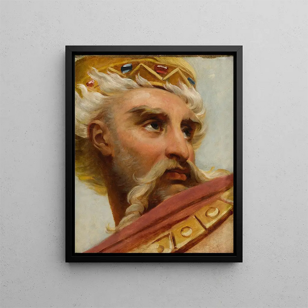 Tête de Charlemagne - Antoine-Jean Gros — inramlat konstverk på väggen