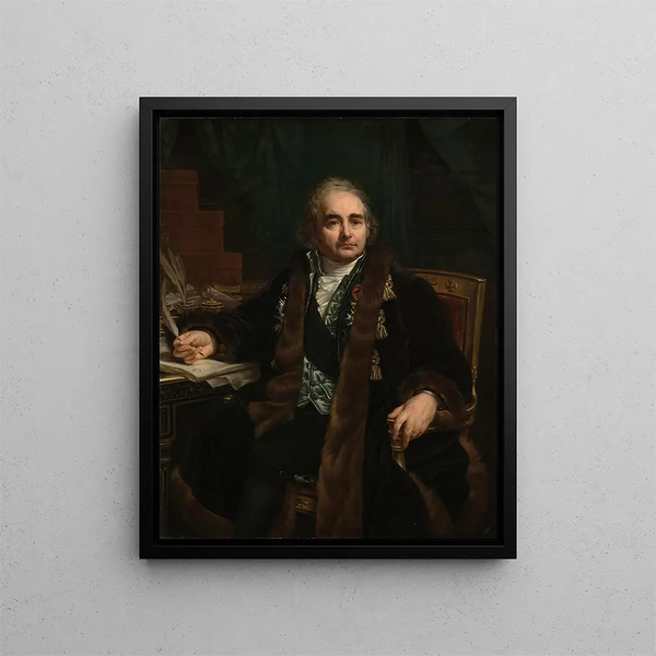 porträtt av greve Jean-Antoine Chaptal - Antoine-Jean Gros — inramlat konstverk på väggen