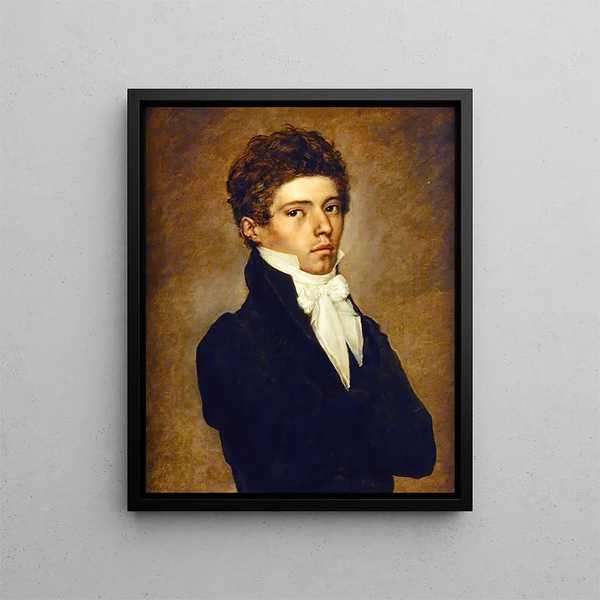 Portrait av en man - Antoine-Jean Gros — inramlat konstverk på väggen
