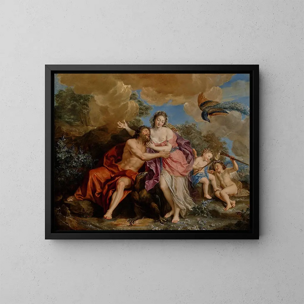 Jupiter och Juno på Mount Ida - Antoine Coypel — inramlat konstverk på väggen