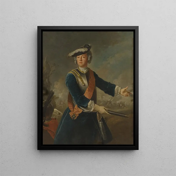 Auguste Vilhelm 1722-1758 Prinsen av Preussen - Antoine Pesne — inramlat konstverk på väggen
