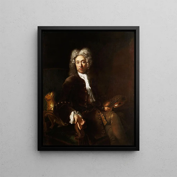 Porträtt av Jean Baptiste Gayot Dubuisson - Antoine Pesne — inramlat konstverk på väggen