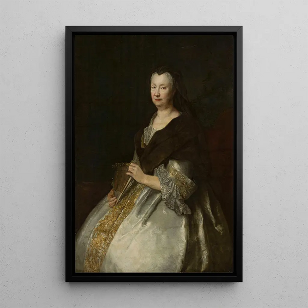 porträtt av Sophia Hedwig von Tettau 1662-1733 - Antoine Pesne — inramlat konstverk på väggen