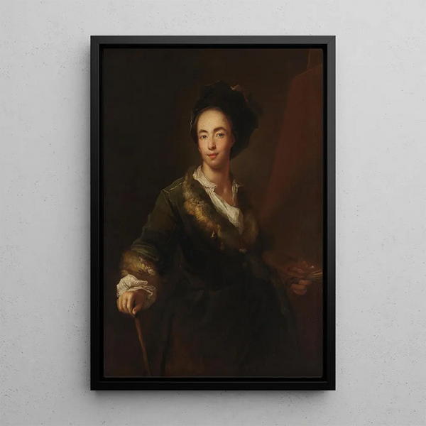 Självporträtt - Antoine Pesne — inramlat konstverk på väggen