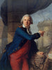 Jean-Henri Masers chevalier de Latude 1725-1805 som visar Bastiljen - Antoine Vestier — vy av konstverket