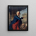 Jean-Henri Masers chevalier de Latude 1725-1805 som visar Bastiljen - Antoine Vestier — inramlat konstverk på väggen