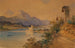 Vue du lac Wolfgang avec le phare - Anton Altmann le Jeune — vy av konstverket