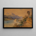 Vue du lac Wolfgang avec le phare - Anton Altmann le Jeune — inramlat konstverk på väggen
