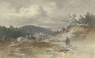 Anton Burger - Landschaft mit Ochsengespann.webp