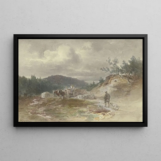 Anton Burger - Landschaft mit Ochsengespann.webp