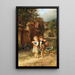 att mata ankorna - Anton Dieffenbach — inramlat konstverk på väggen