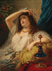 En odalisque med en vattenpipa - Anton Ebert — vy av konstverket