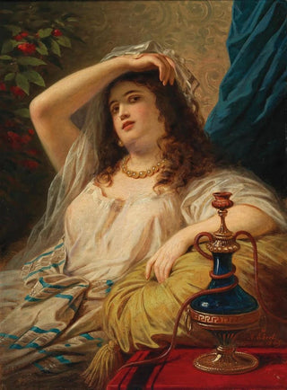 Anton Ebert - An Odalisque With A Water Pipe.webp