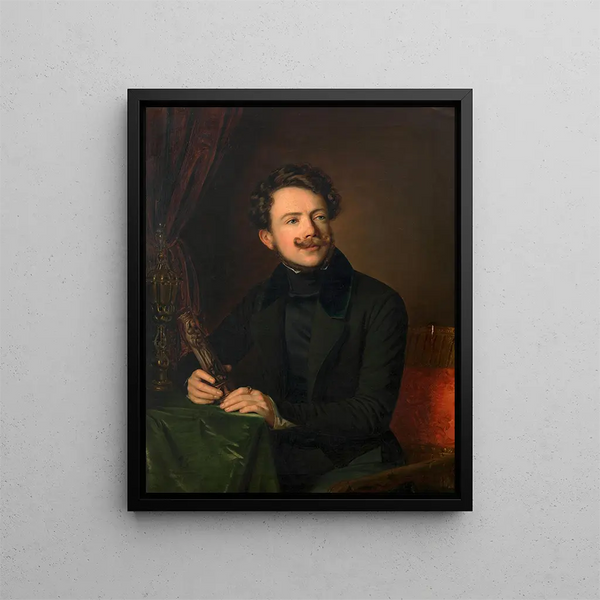Friedrich Otto von Leber, arkeolog och författare - Anton Einsle — inramlat konstverk på väggen
