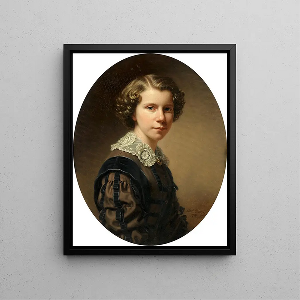 Portrait d'une fille - Anton Einsle — inramlat konstverk på väggen