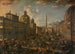 Piazza Navona i Rom - Anton Goubau — vy av konstverket