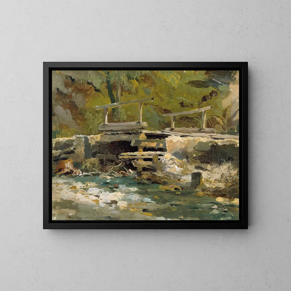 Pont de Bach - Anton Hansch — inramlat konstverk på väggen