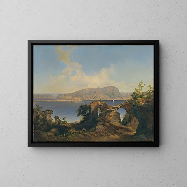 Vue sur le lac de Garde - Anton Hansch — inramlat konstverk på väggen