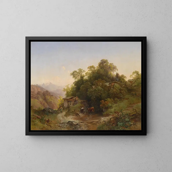 Le tumulus forestier - Anton Hansch — inramlat konstverk på väggen