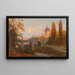 Vue du Wienfluss vers le pont Elisabeth et l'église Saint-Charles - Anton Hlaváček — inramlat konstverk på väggen