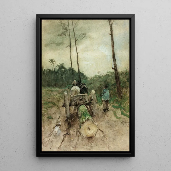 Reproduktion av målningen La charrette des forestiers - Anton Mauve