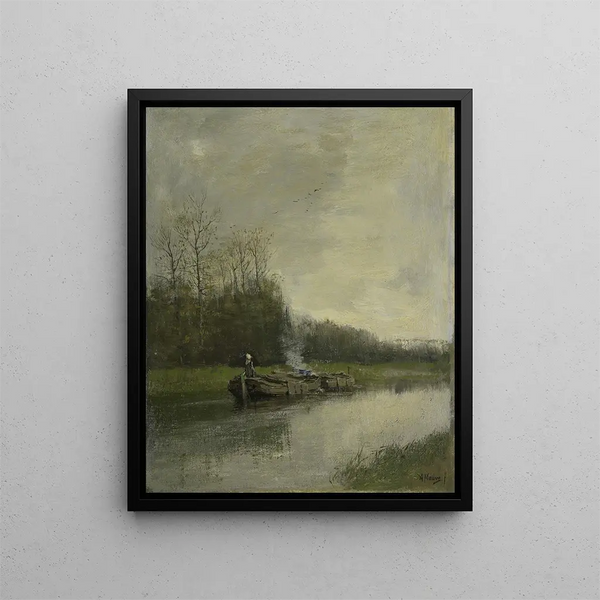 Chemin de halage - Anton Mauve — inramlat konstverk på väggen