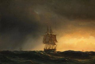 Anton Melbye - Groer Segler auf hoher See.webp