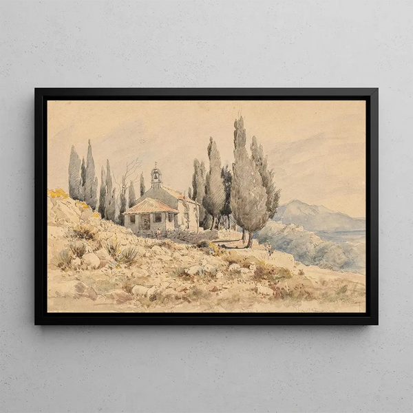 Sainte Anne sur la route de Trebinje - Anton Perko — inramlat konstverk på väggen