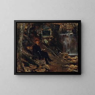 Längd: 60 cm x 80 cm, olja på duk, 1870-talet, av Anton Romako — inramlat konstverk på väggen